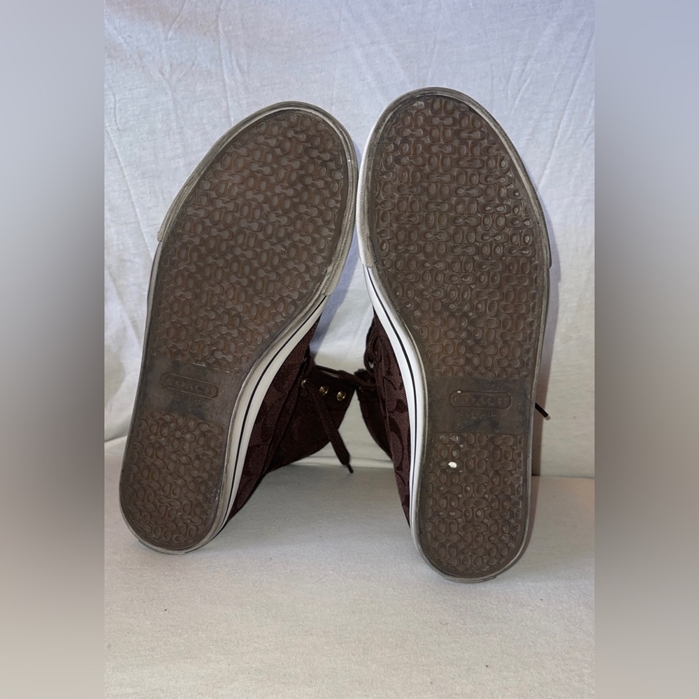 Coach Classic Canvas High Top Tennis Shoes - Picture 8 of 8